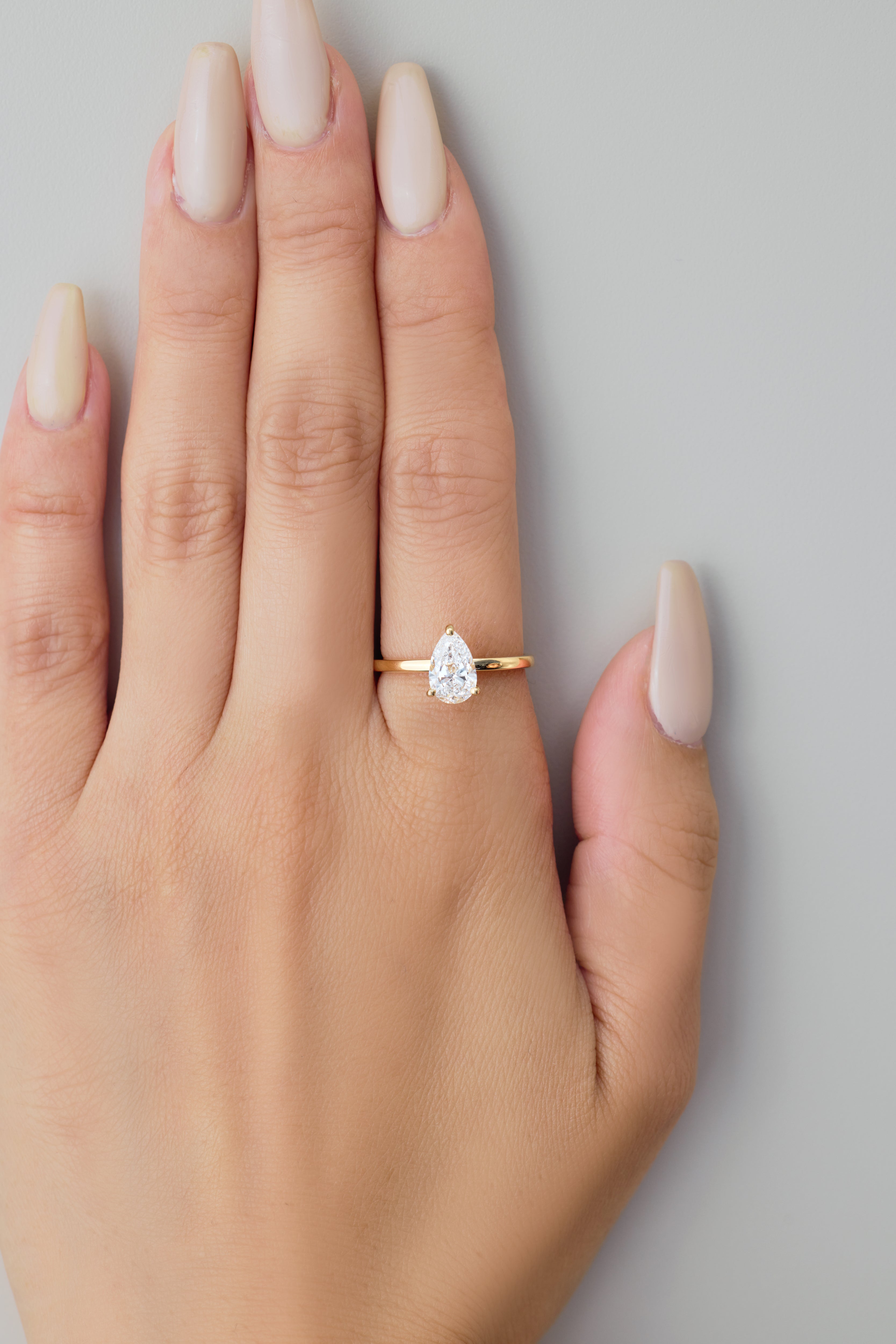 1カラットダイヤモンドリング/ペアシェイプ