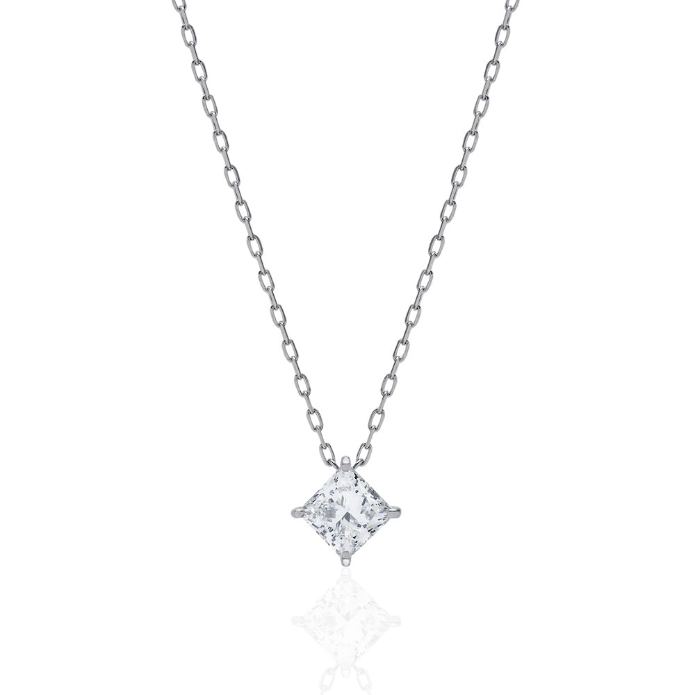1 Carat Diamond Necklace/Princess