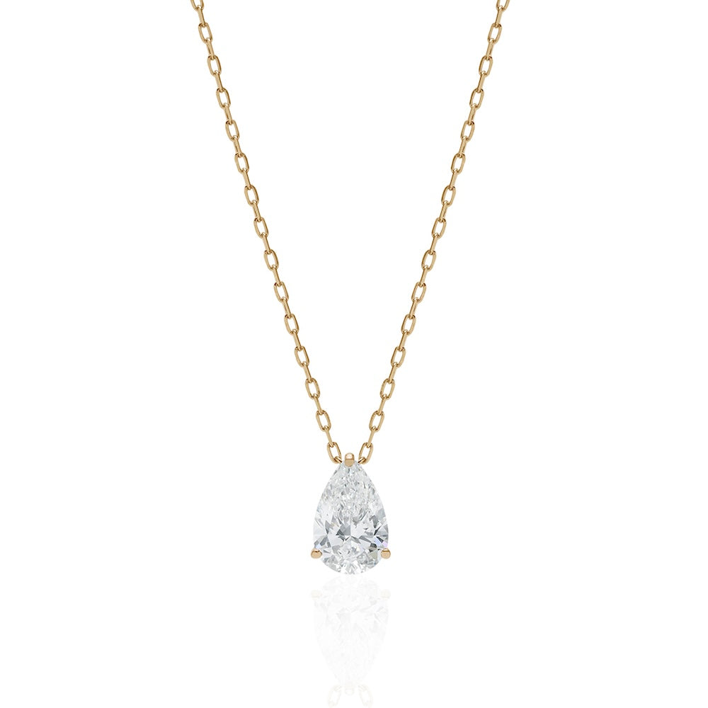 1 Carat Diamond Necklace/Pear Shape