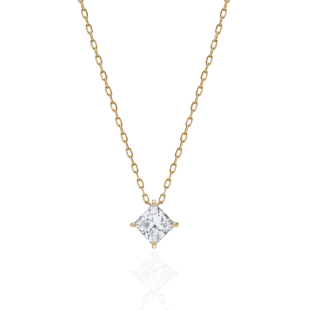 1 Carat Diamond Necklace/Princess