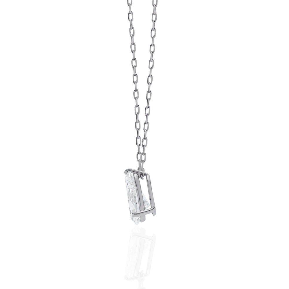 1 Carat Diamond Necklace/Pear Shape