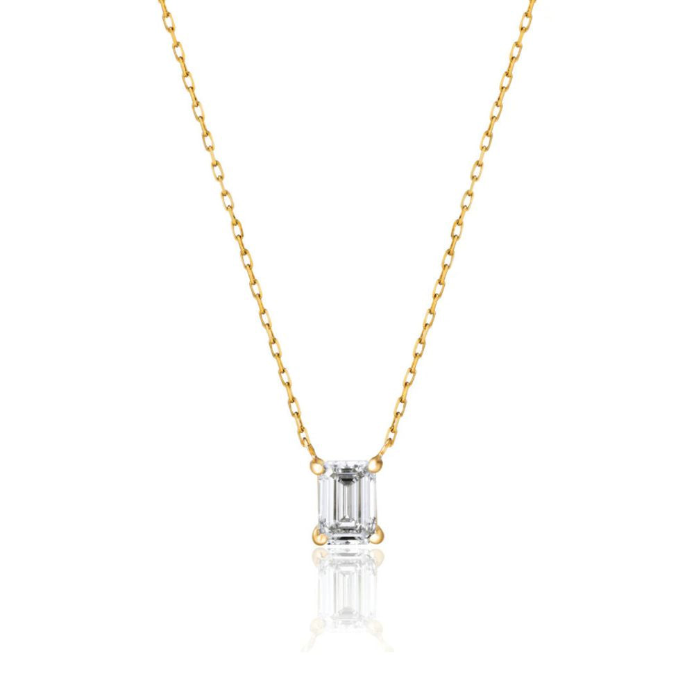 1 Carat Diamond Necklace/Emerald Cut