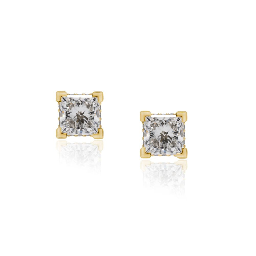1 carat diamond earrings/round (total 2 carats)