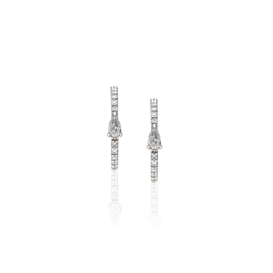 1 carat diamond earrings/round (total 2 carats)