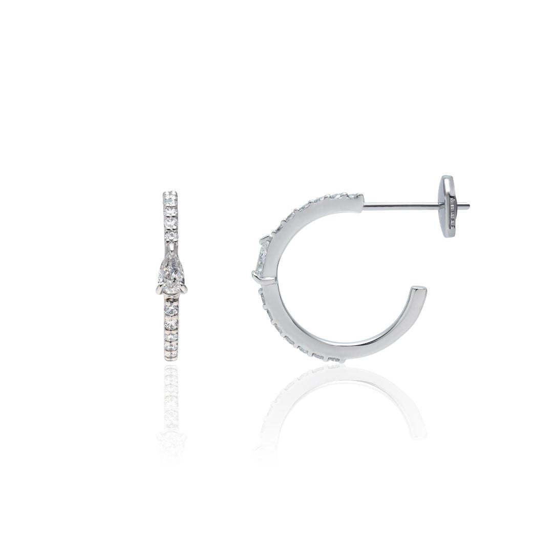 1 carat diamond earrings/round (total 2 carats)