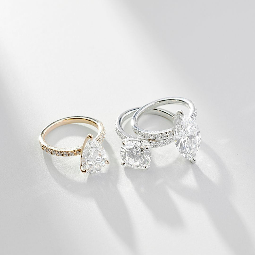 1 Carat 1 Line Half Eternity Ring/Round