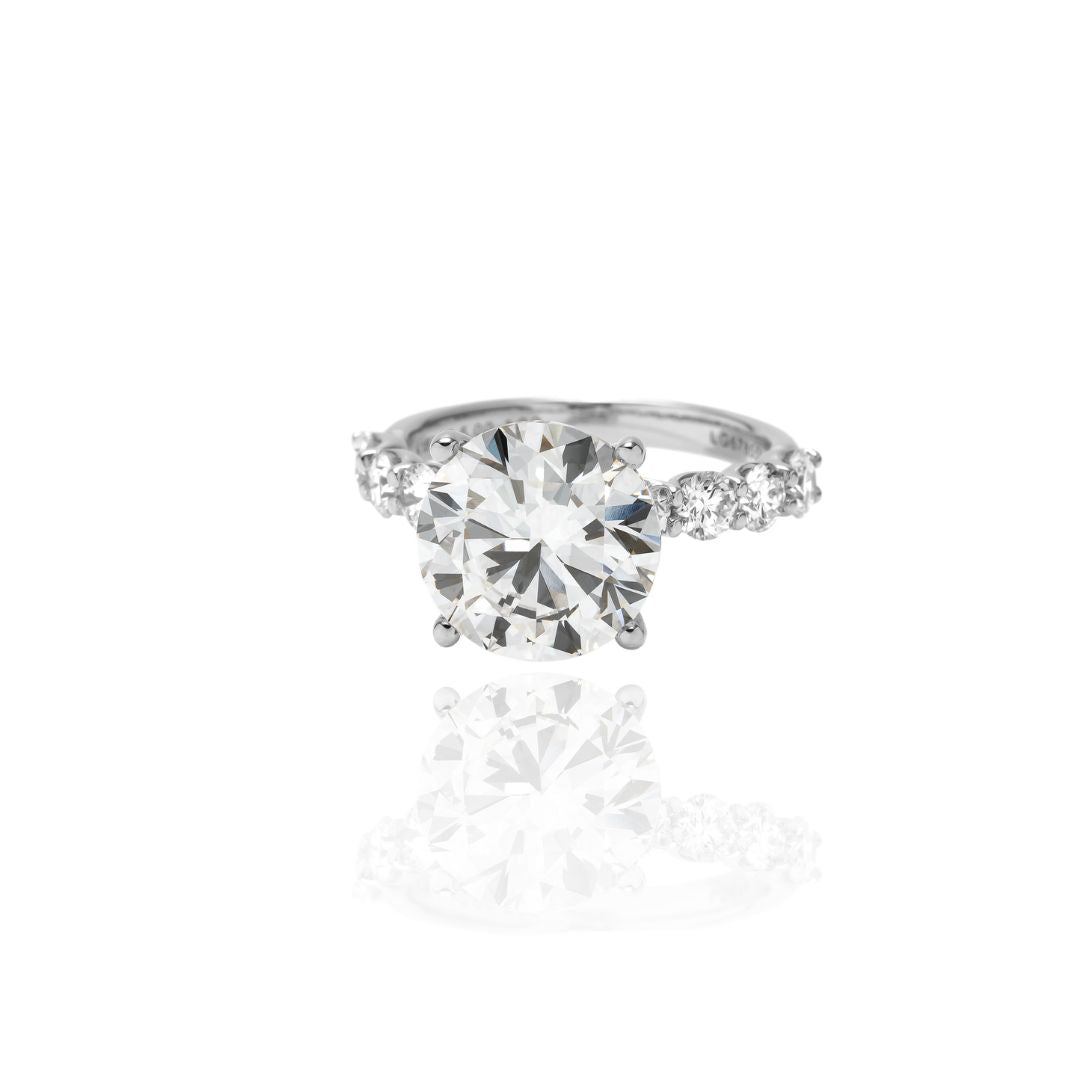 1 Carat 1 Line Half Eternity Ring/Round