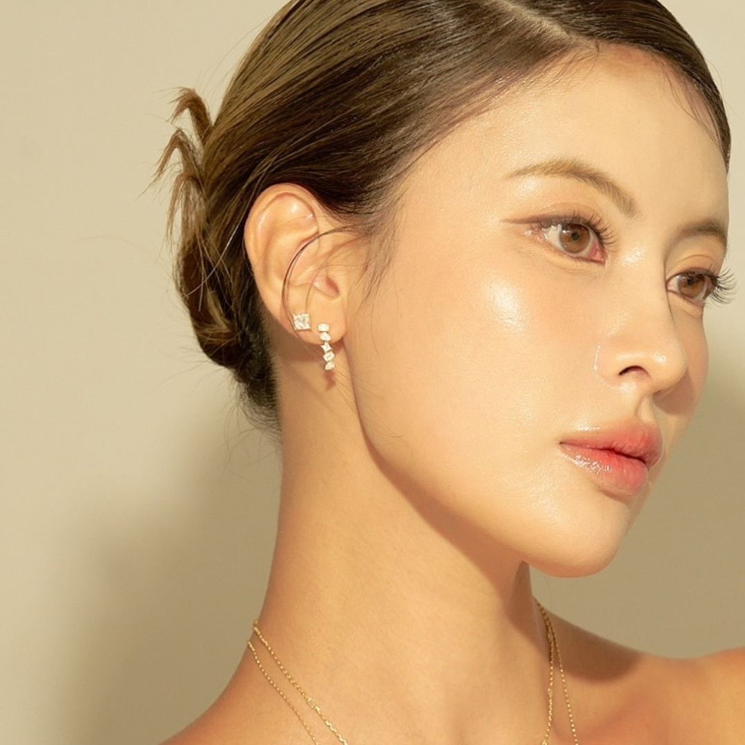 1 carat diamond earrings/round (total 2 carats)