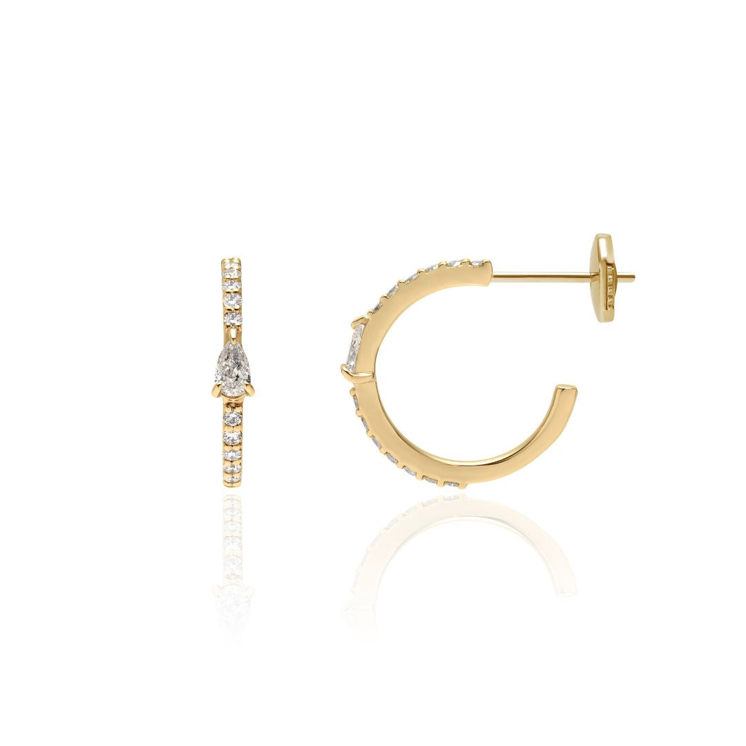 1 carat diamond earrings/round (total 2 carats)