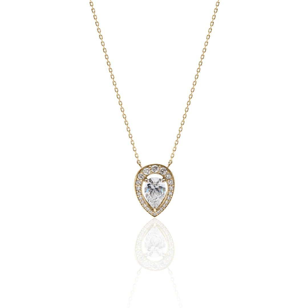 1 Carat Diamond Necklace/Pear Shape