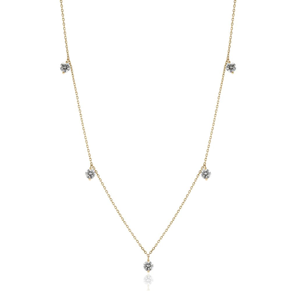 5ストーンステーションネックレス