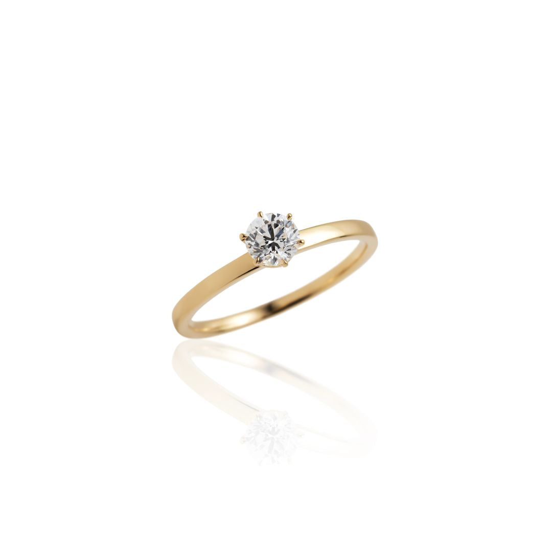 1 carat diamond ring/round