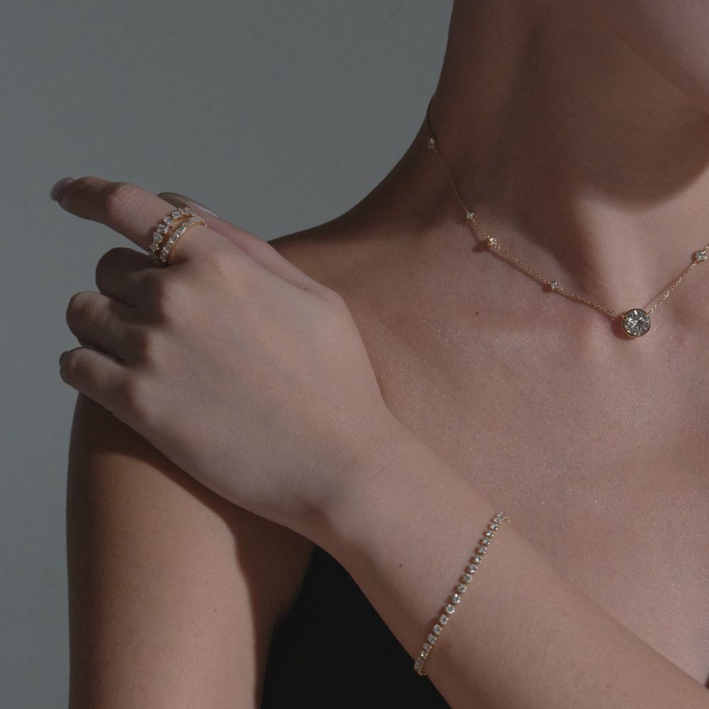 1 Carat Diamond Necklace/Emerald Cut