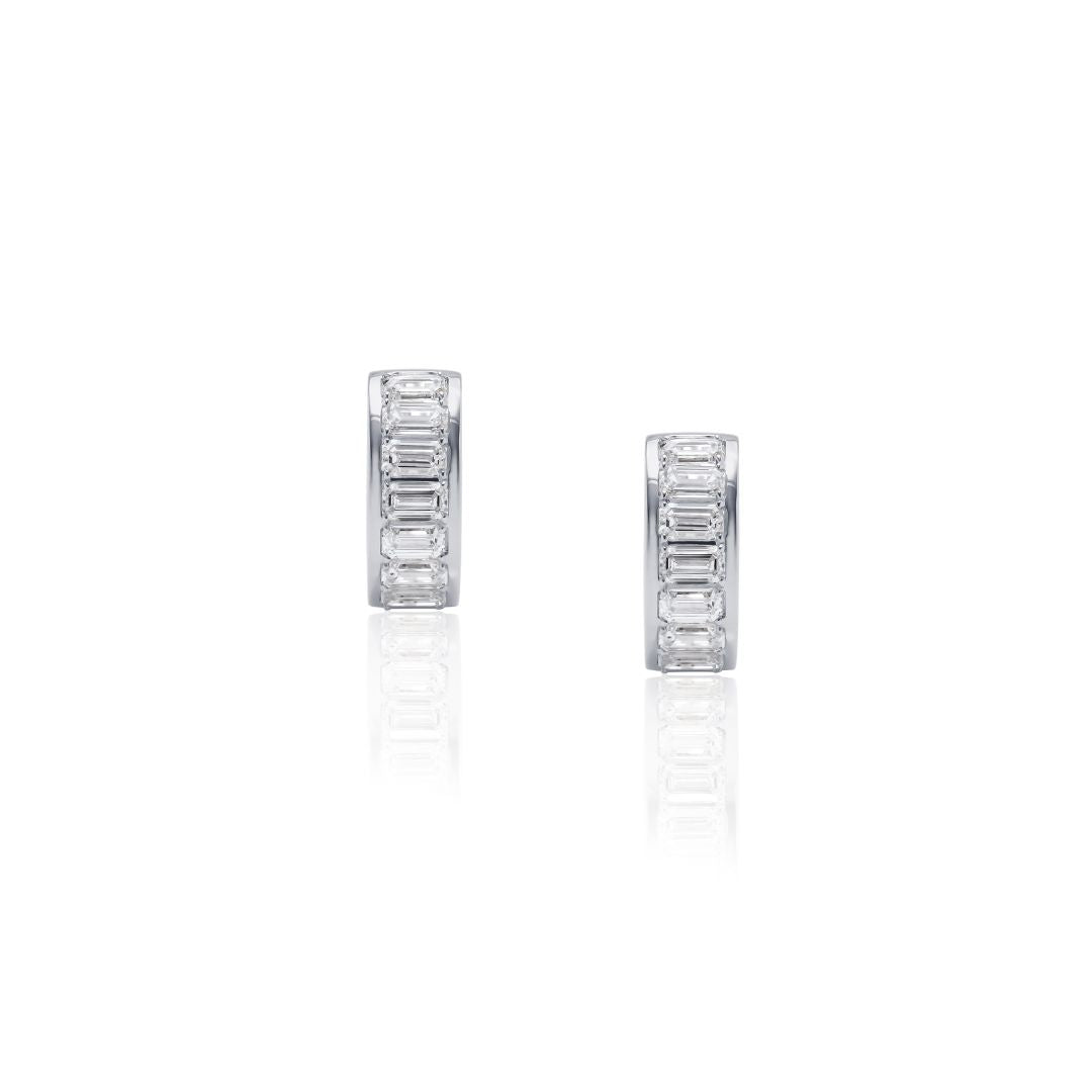 1 carat diamond earrings/round (total 2 carats)