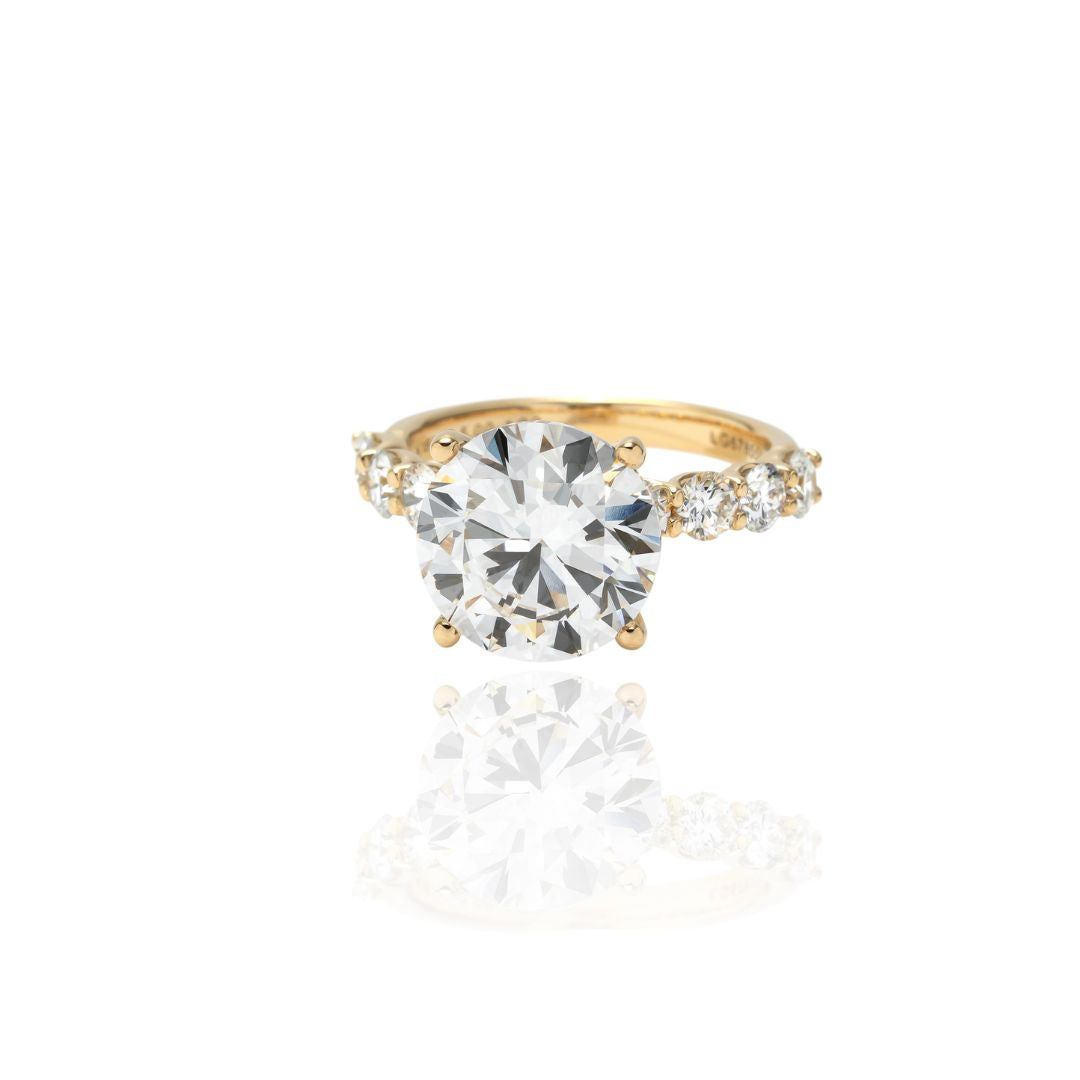 1 Carat 1 Line Half Eternity Ring/Round