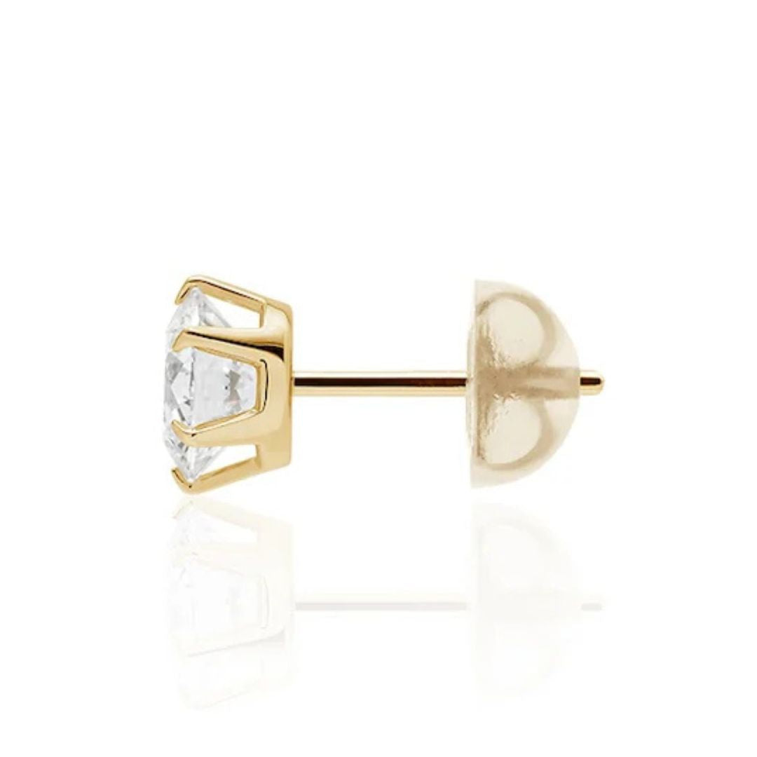 1 carat diamond earrings/round (total 2 carats)