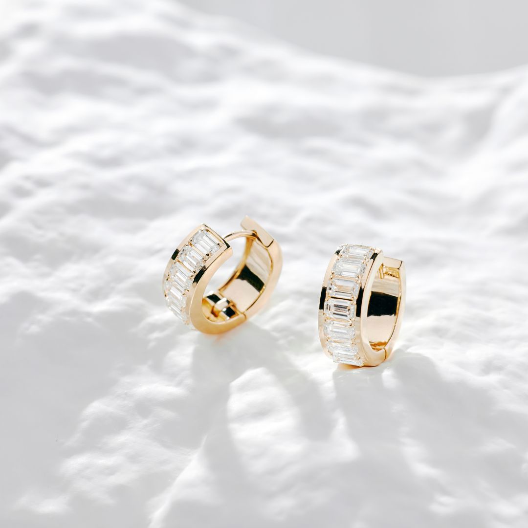 1 carat diamond earrings/round (total 2 carats)