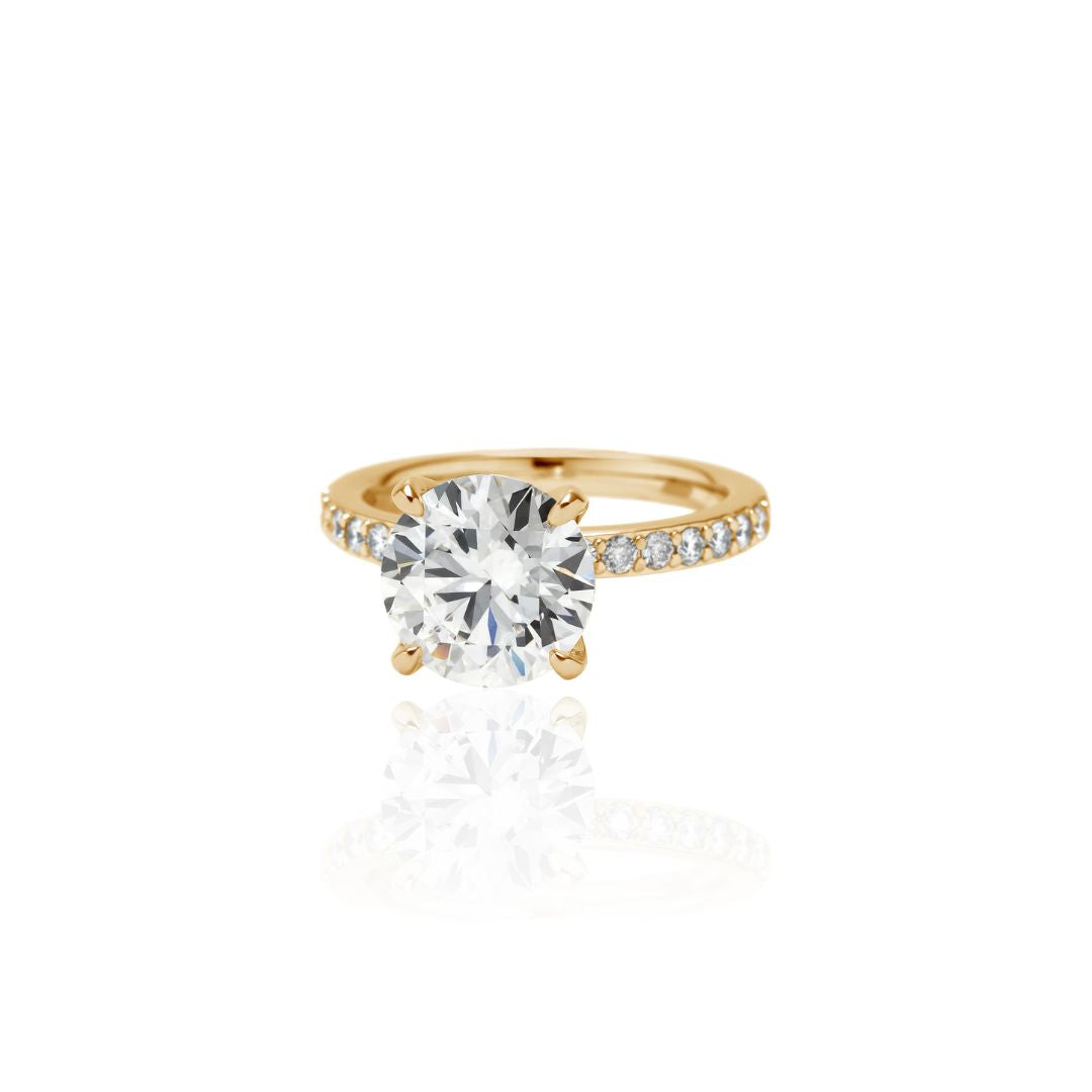 1 Carat 1 Line Half Eternity Ring/Round