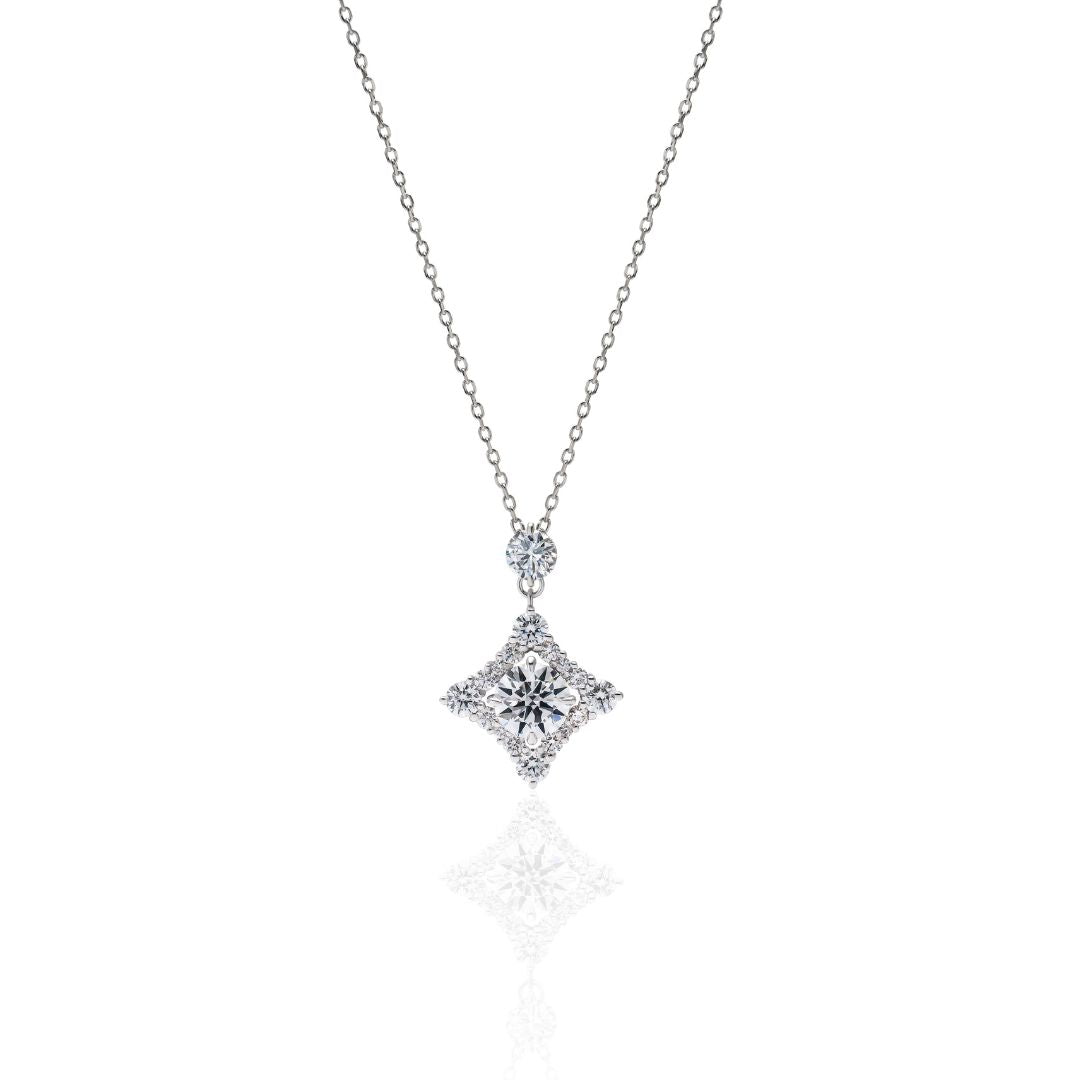1 Carat Diamond Necklace/Pear Shape