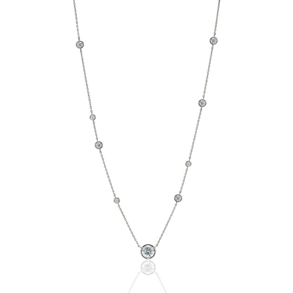 1カラットアシメントリーネックレス