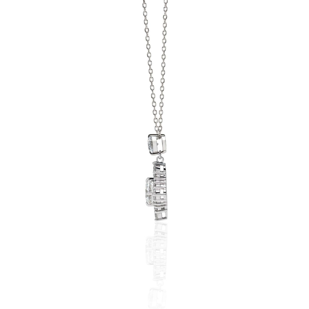1 Carat Diamond Necklace/Pear Shape