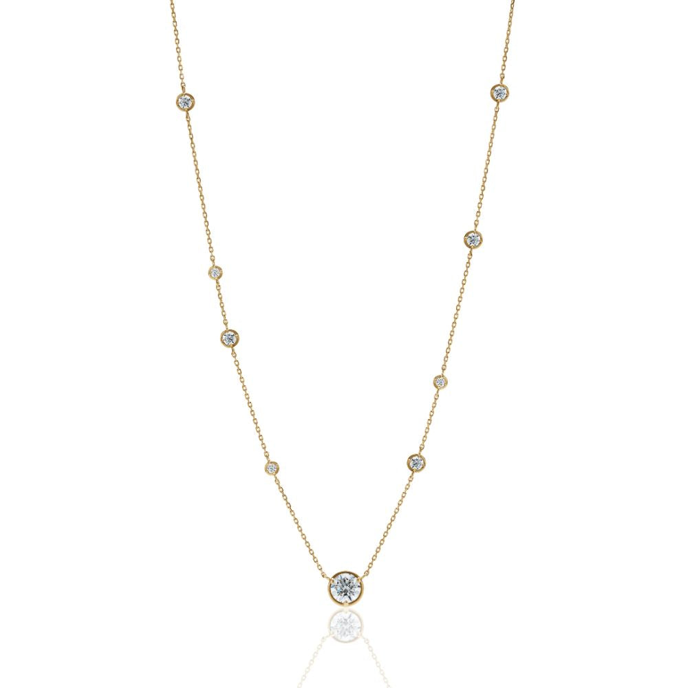 1カラットアシメントリーネックレス