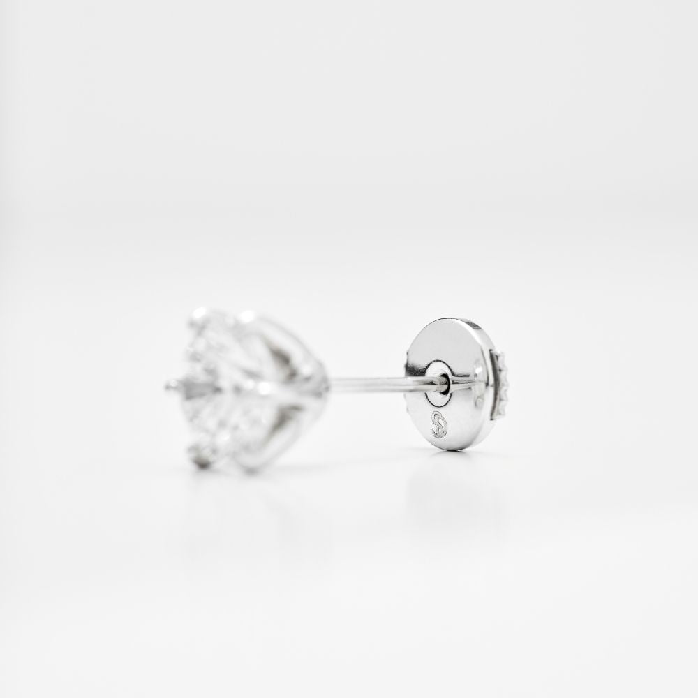 1 carat diamond earrings/round (total 2 carats)