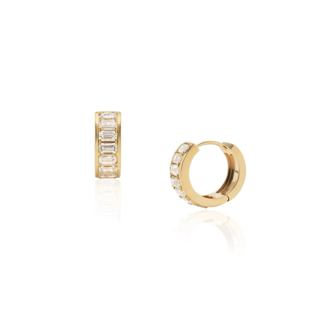 1 carat diamond earrings/round (total 2 carats)