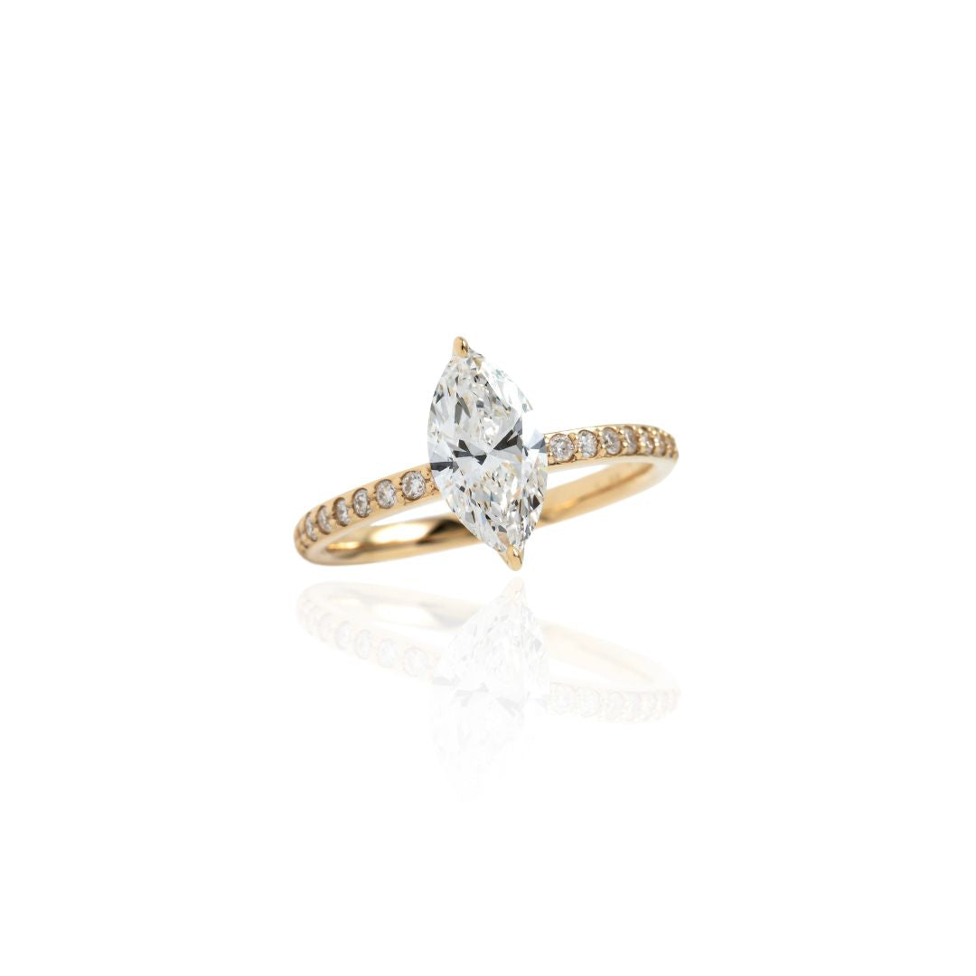 1カラット1ライン ハーフエタニティ リング/マーキス