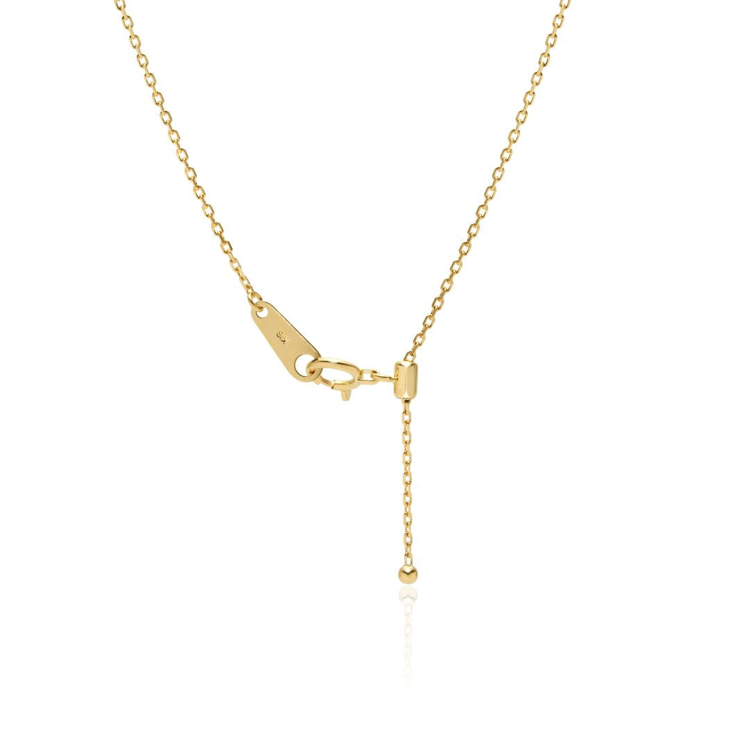 1カラットペアシェイプエメラルドカットネックレス(トータル2カラット)