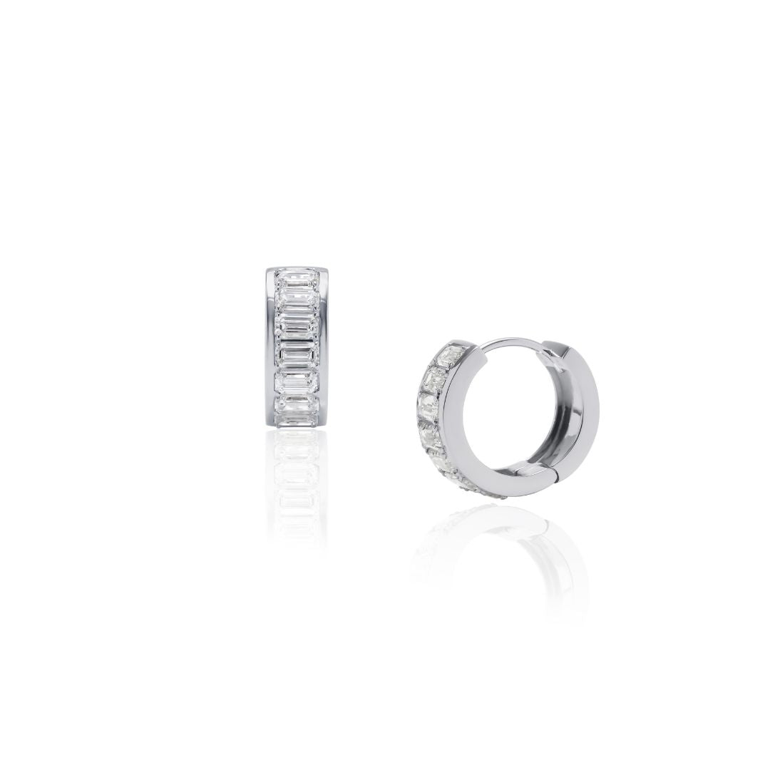 1 carat diamond earrings/round (total 2 carats)