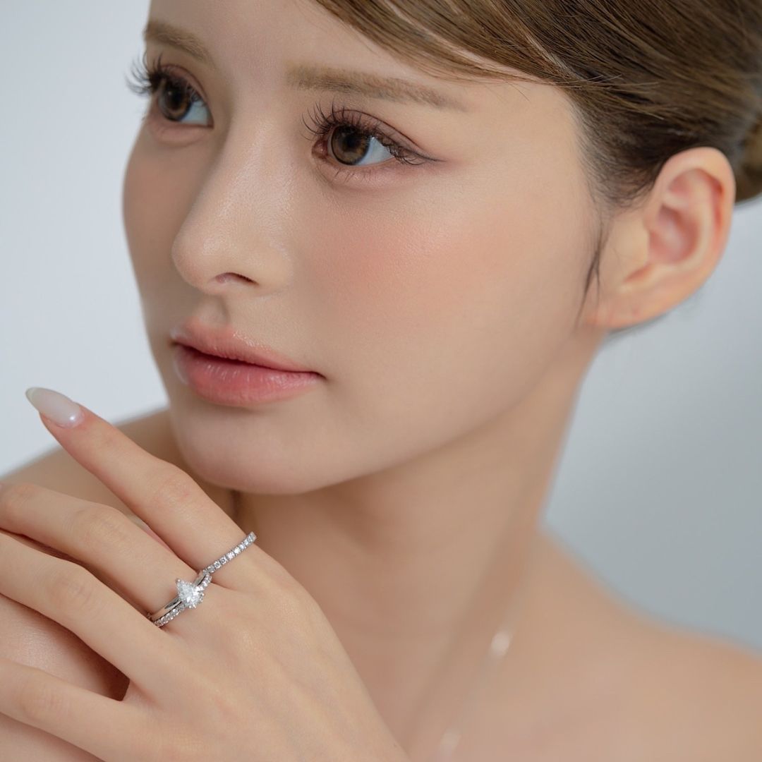 1カラットダイヤモンドリング/ペアシェイプ (saki select)