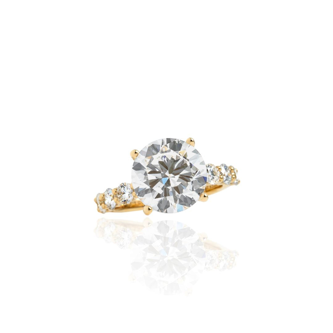 1 Carat 1 Line Half Eternity Ring/Round