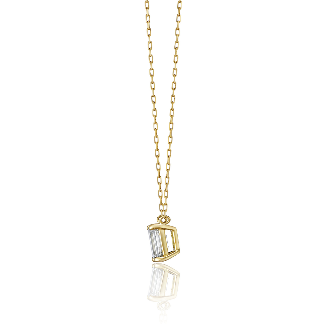 1 Carat Diamond Necklace/Emerald Cut