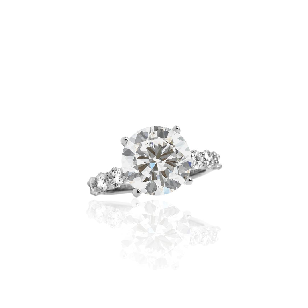 1 Carat 1 Line Half Eternity Ring/Round