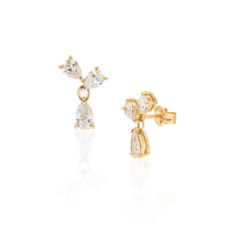 0.4 carat diamond earrings/pear shape