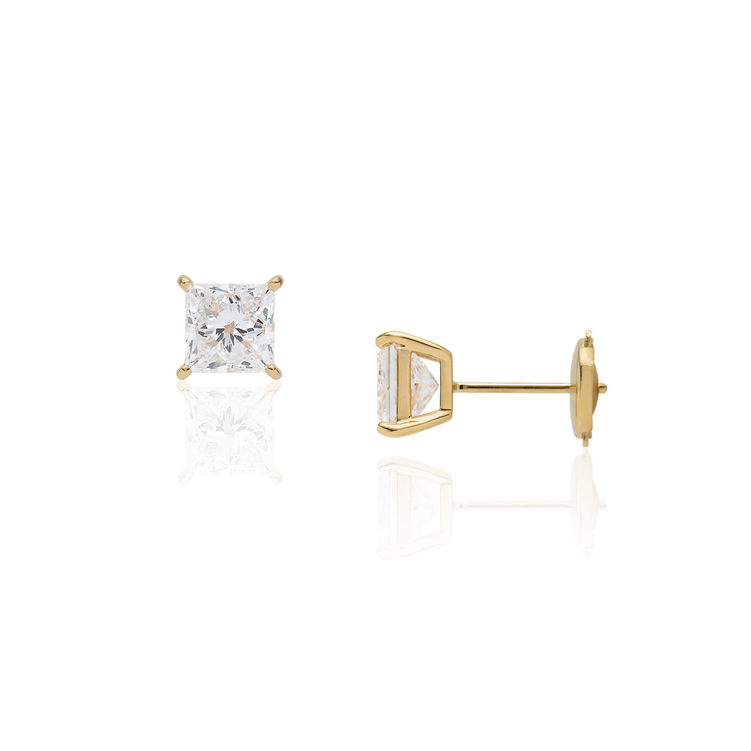 Anna Earrings/1 Carat Princess Earrings