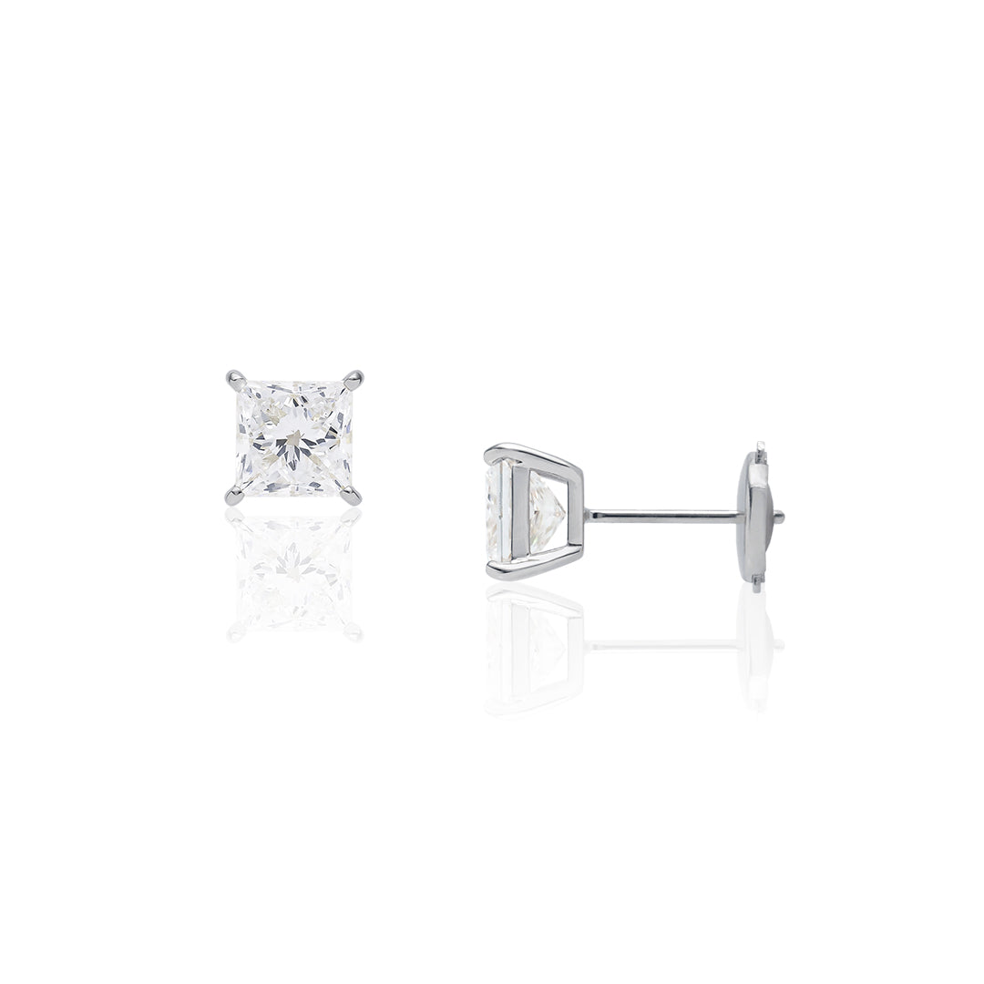 Anna Earrings/1 Carat Princess Earrings