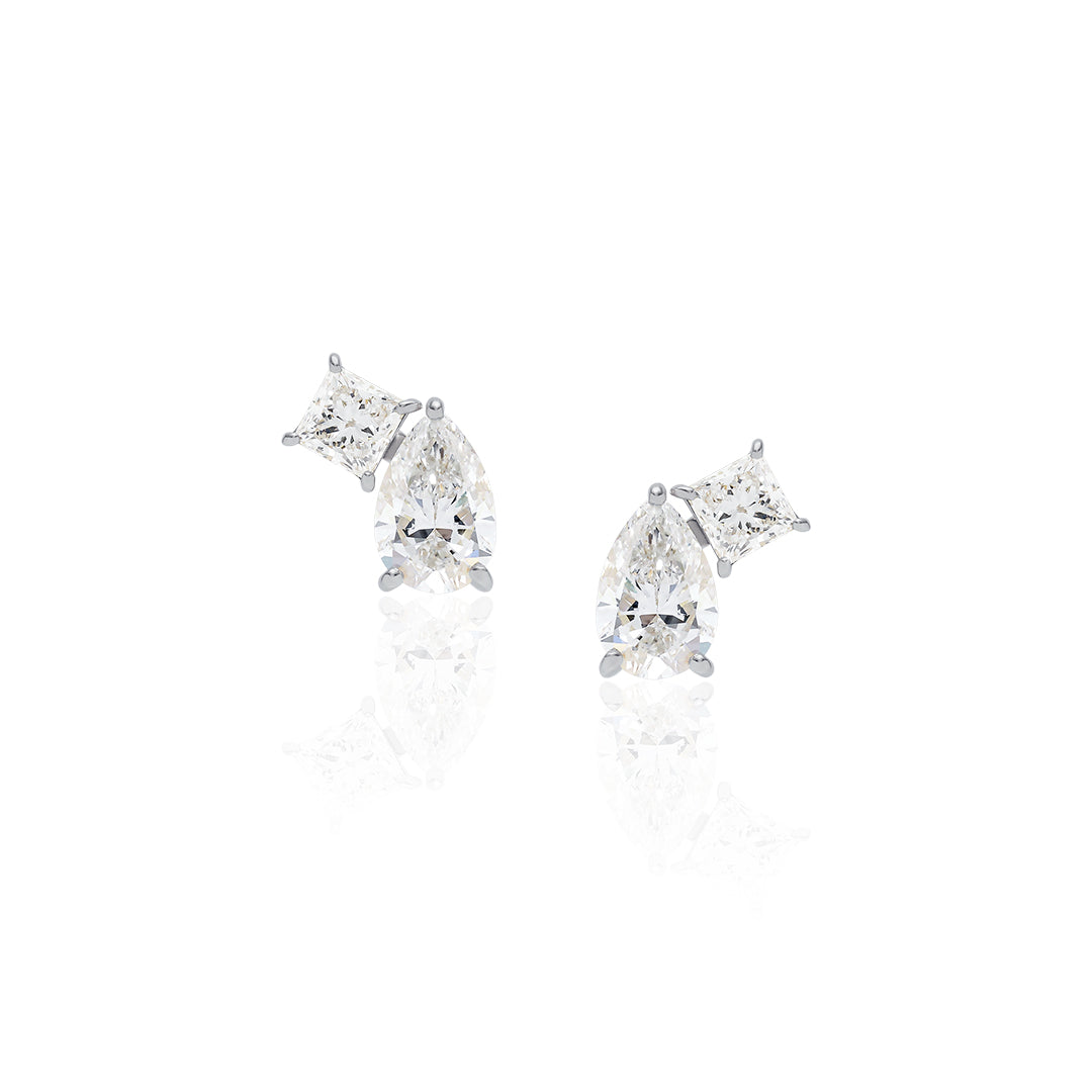 SOU × SON KYOU Emily Earrings/1 Carat Pear Shape Princess Earrings