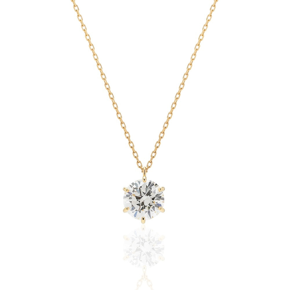 1 carat diamond necklace/round