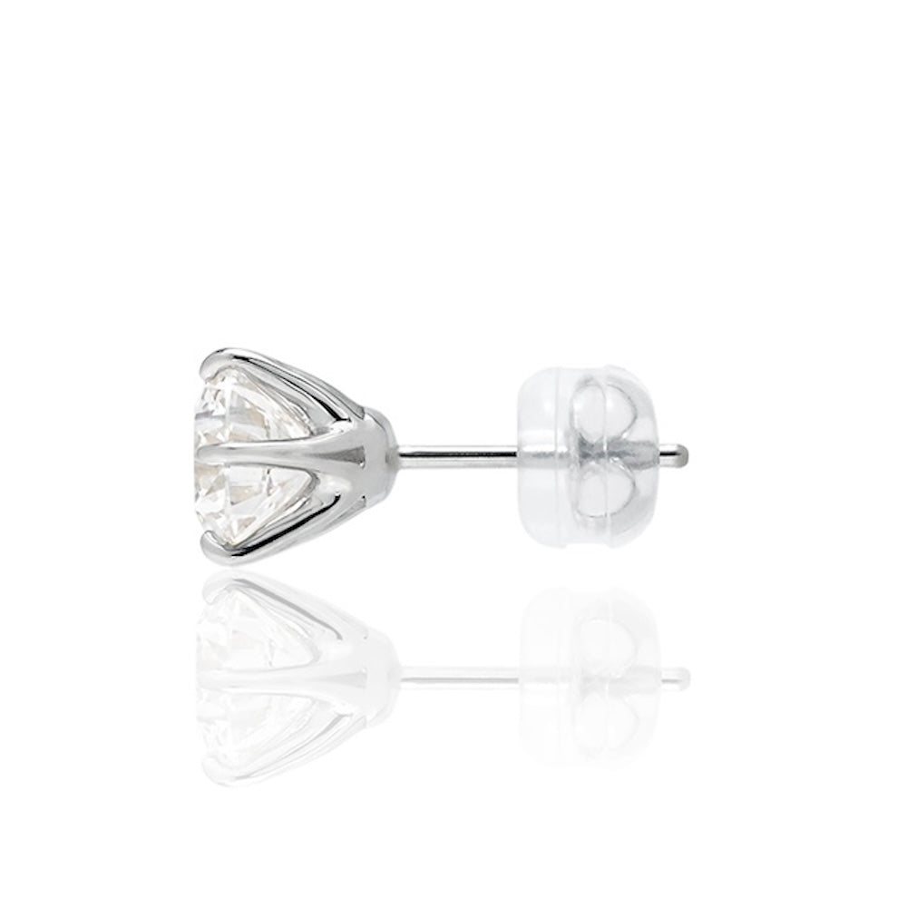 1 carat diamond earrings/round (total 2 carats)