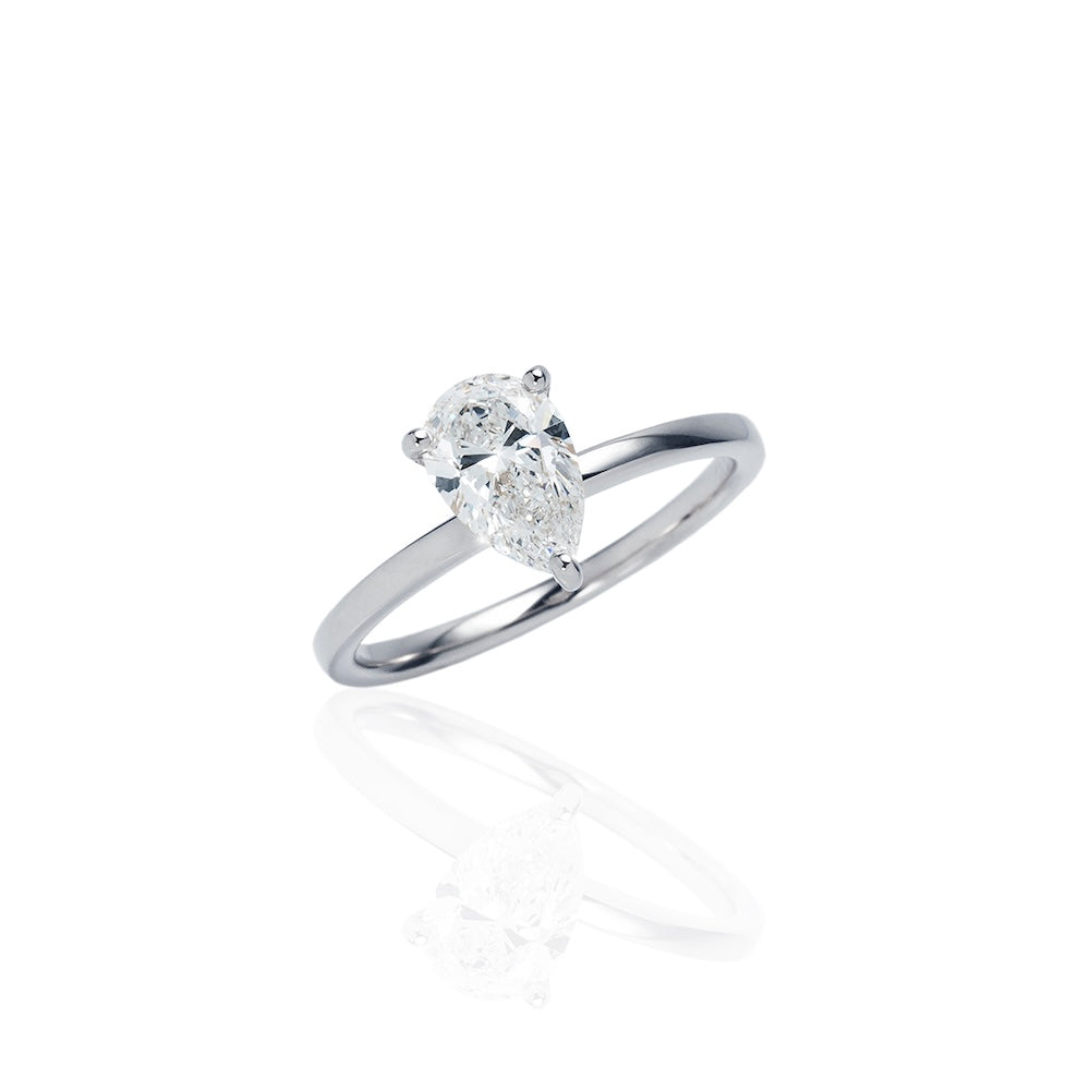 1カラットダイヤモンドリング/ペアシェイプ (saki select)