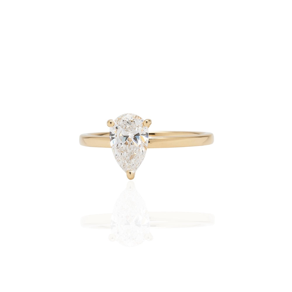 1カラットダイヤモンドリング/ペアシェイプ (saki select)