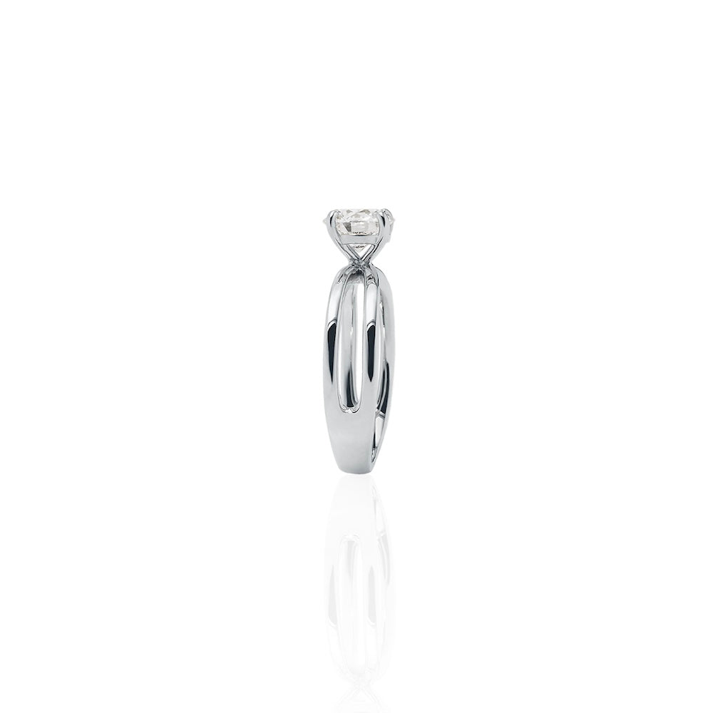 1 carat diamond 2 line ring/round