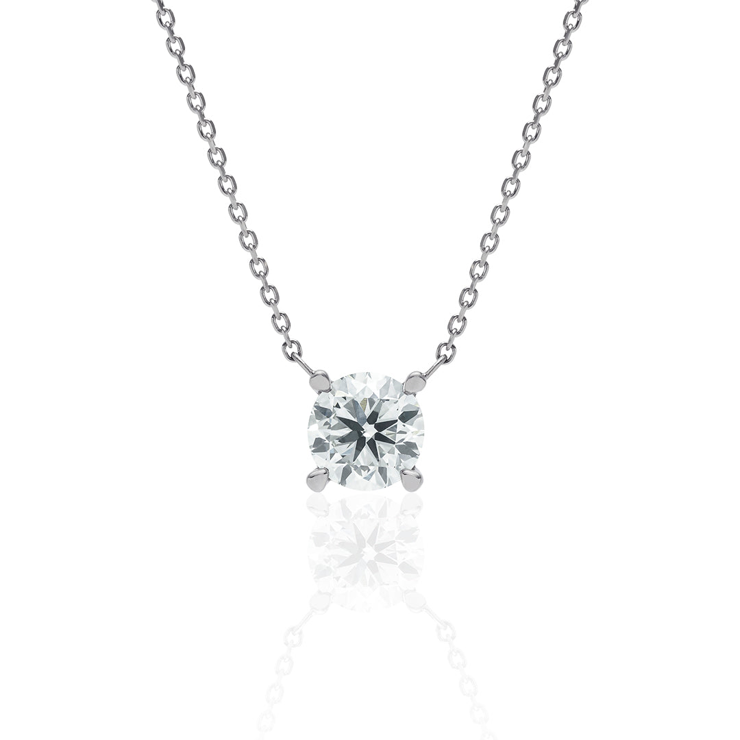 1カラットダイヤモンド ネックレス/ラウンド /サイド0.05ct (LN025)