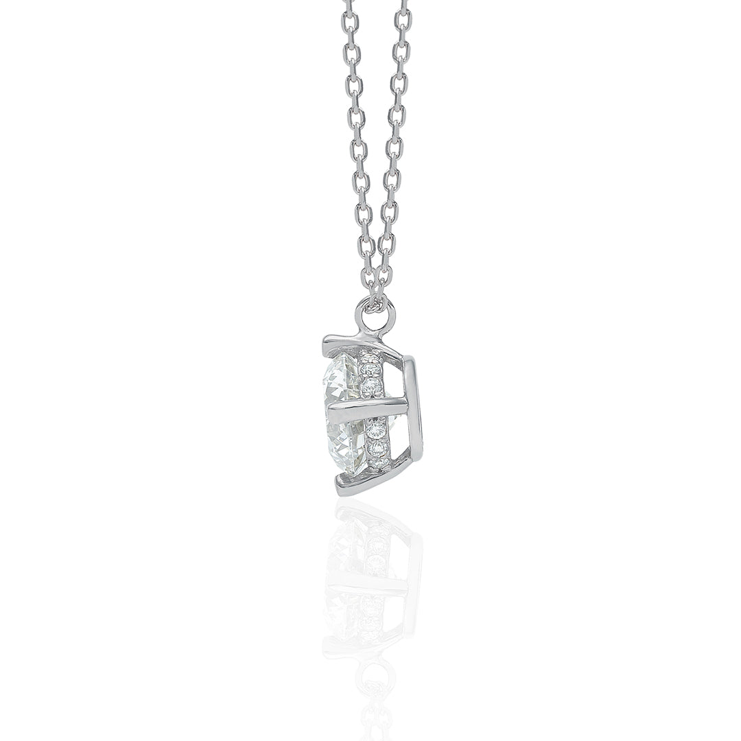 1カラットダイヤモンド ネックレス/ラウンド /サイド0.05ct (LN024)