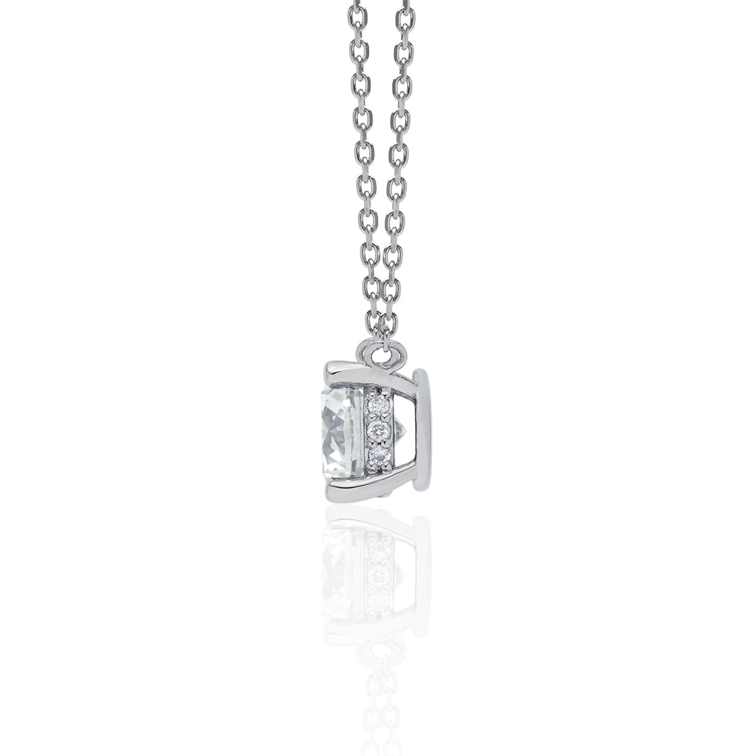 1カラットダイヤモンド ネックレス/ラウンド /サイド0.05ct (LN025)