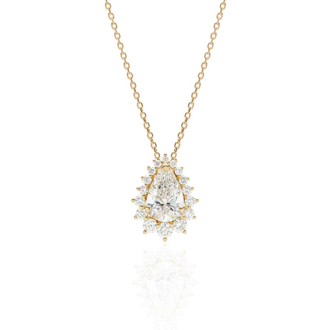 1 carat diamond necklace/round
