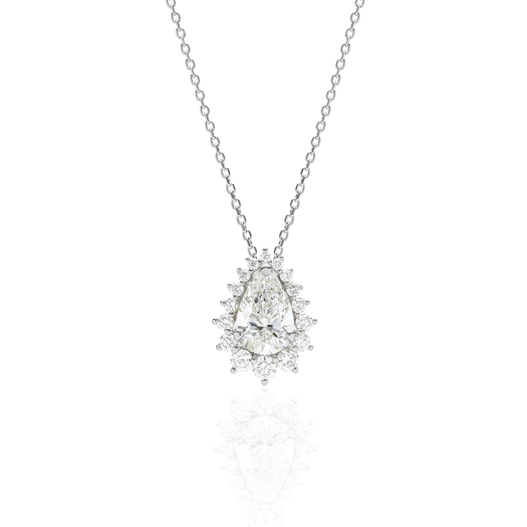 1 carat diamond necklace/round