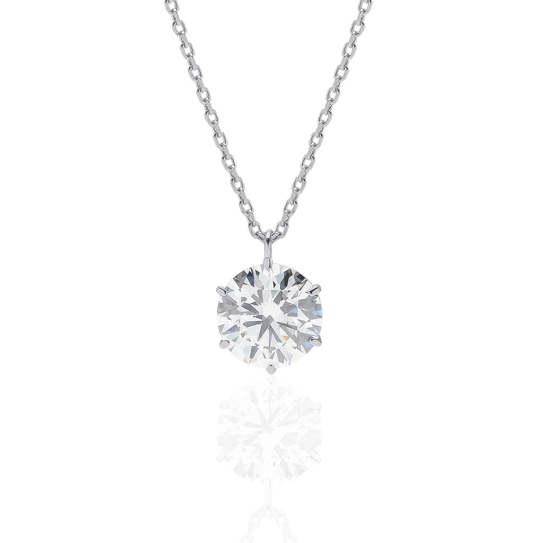 【ラウンドカット】 1カラット ダイヤモンドネックレス